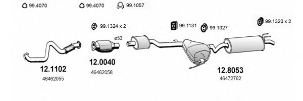 ASSO ART0710 Exhaust System